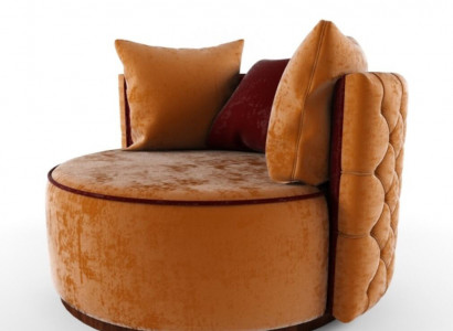 Round Armchair Chesterfield Club Round Sofa Couch Round Relax Chairs Upholstered Chair